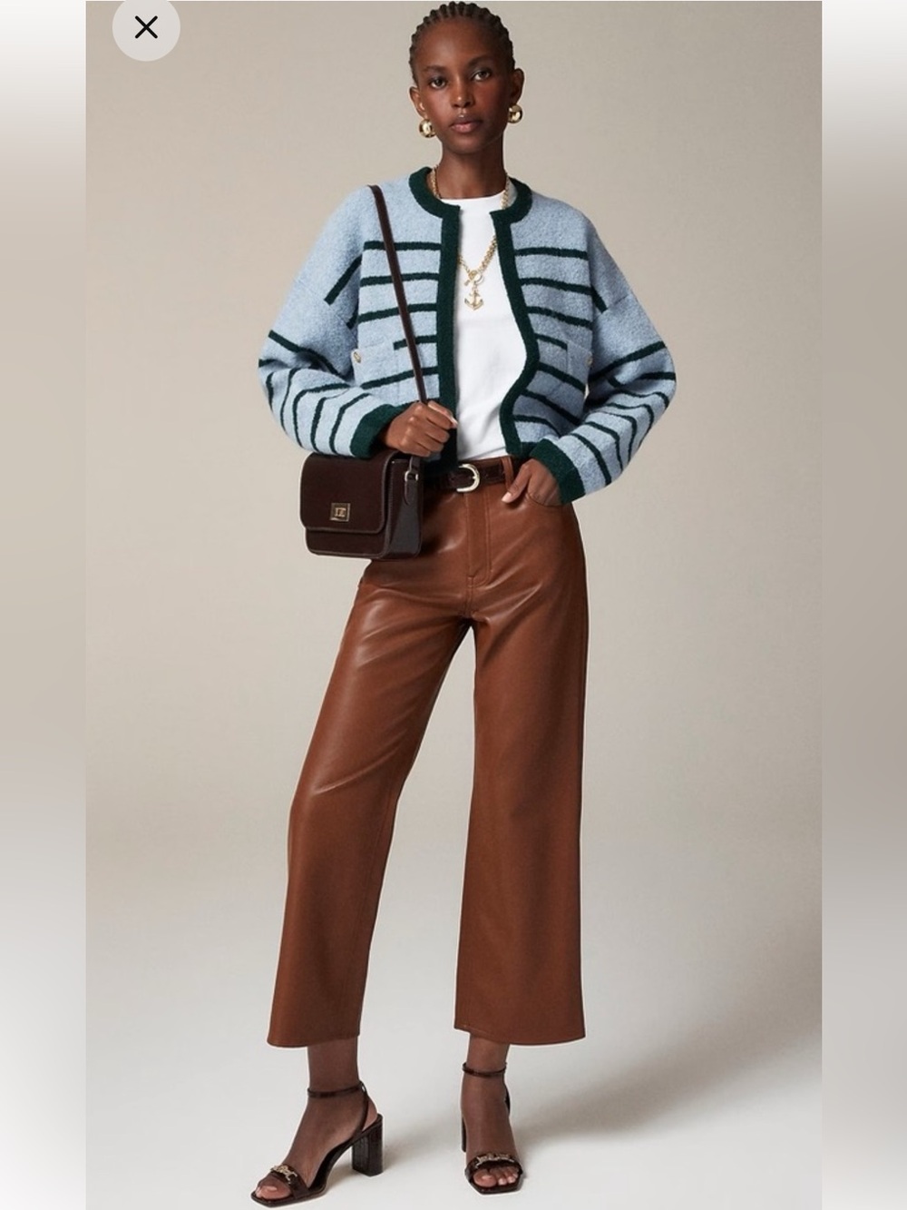 JCrew BU138 Faux Leather Slim wide  Sz 28
